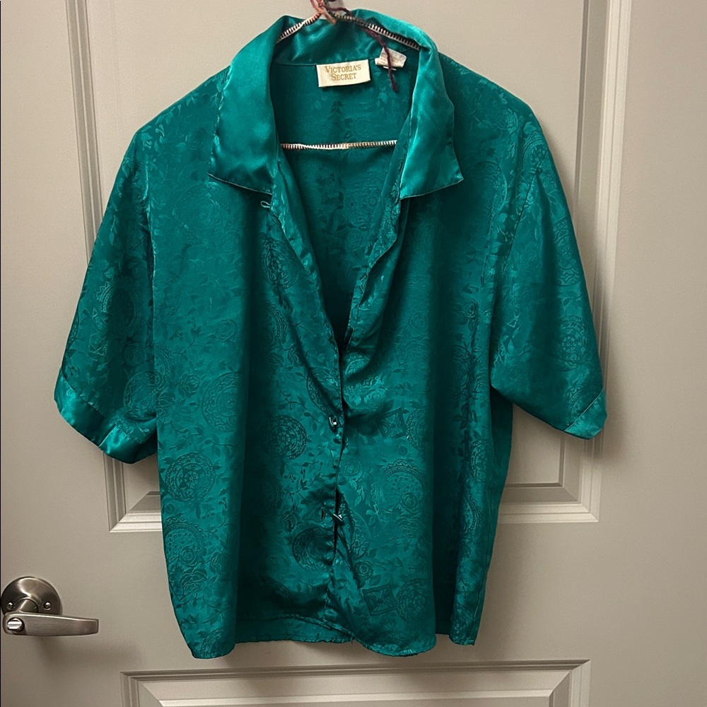 Victoria's Secret Teal Satin Top